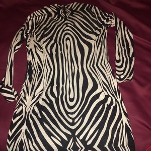 Diane Von Furstenberg zebra print dress